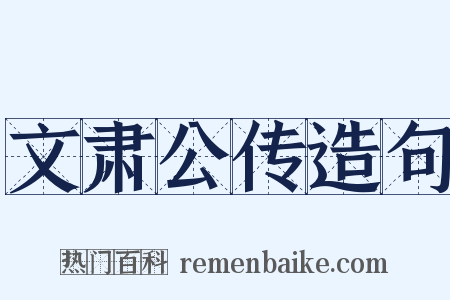 文肃公传造句是什么意思的图片